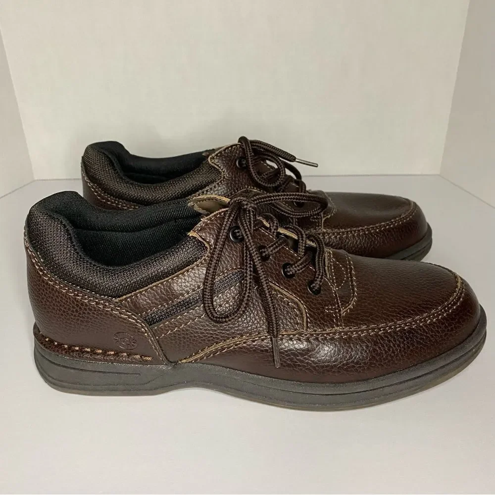 Earth Spirit Brown Leather Dennis Lace Up Oxford Slip On Arch Support 9 Wide